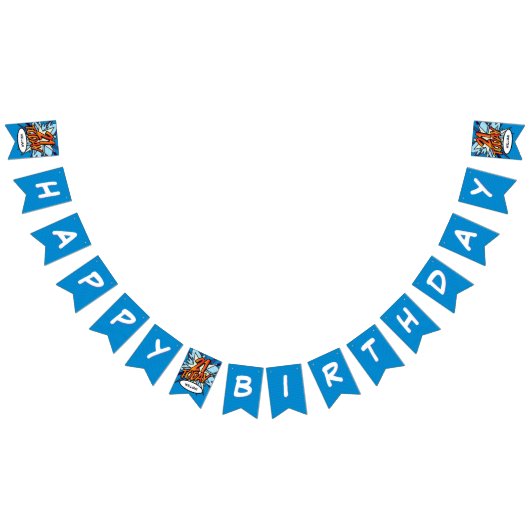 HAPPY 21 VERJAARDAG Stripboek Pop Art Vlaggetjes (Alle)