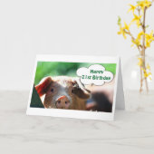 HAPPY **21st** ADULTHOOD IS ZO VEEL "FUN" Kaart (Gele Bloem)