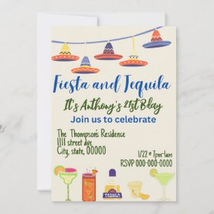 Happy 21st Birthday - Aanpasbare Uitnodiging