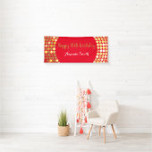 Happy 21st Birthday Banner Red Gold Glitter (Insitu)