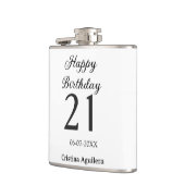 Happy 21st birthday bold letter simple name minima heupfles (Links)