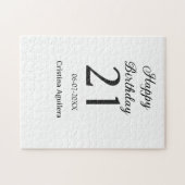 Happy 21st birthday bold letter simple name minima legpuzzel (Horizontaal)