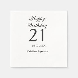 Happy 21st birthday bold letter simple name minima servet