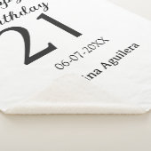 Happy 21st birthday bold letter simple name minima sherpa deken (3/4)