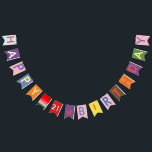 happy 21st birthday bunting flags vlaggetjes<br><div class="desc">decoration flags for 21st birthday</div>