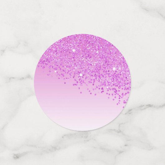 Happy 21st Birthday Chic Falling Pink Glitter Confetti (Kleine voorkant)