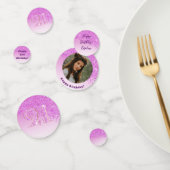 Happy 21st Birthday Chic Falling Pink Glitter Confetti (Groep)