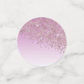 Happy 21st Birthday Chic Falling Roos Gold Glitter Confetti (Kleine voorkant)