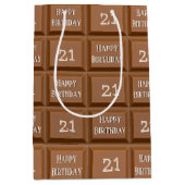 Happy 21st Birthday Chocolate Snoep Bar Medium Cadeauzakje (Voorkant)