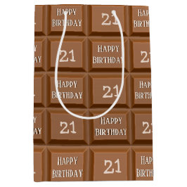 Happy 21st Birthday Chocolate Snoep Bar Medium Cadeauzakje
