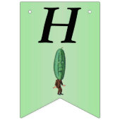 Happy 21st Birthday Fun Pickle Man Groen Vlaggetjes (Eerste vlag)