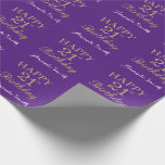 Happy 21st Birthday Gold Glitter en Paars Cadeaupapier<br><div class="desc">Fijne 21ste verjaardag Gold Glitter en Paars Lila Lavender Wrapping Paper met persoonlijke naam. Voor verdere aanpassing,  te klikken gelieve de knoop "van de Aanpassing het"en ons ontwerphulpmiddel te gebruiken om deze sjabloon te wijzigen.</div>