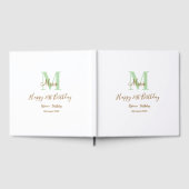 Happy 21st Birthday green add name monogram brown  Gastenboek (Volledig)
