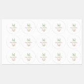 Happy 21st Birthday green add name monogram brown  Labels (Vel)