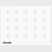 Happy 21st Birthday green add name monogram brown  Ronde Sticker (Vel)