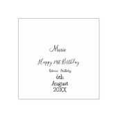 Happy 21st Birthday green add name monogram brown  Rubberstempel (Afrduk)