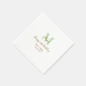 Happy 21st Birthday green add name monogram brown  Servet (Hoek)