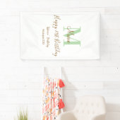 Happy 21st Birthday green add name monogram brown  Spandoek (Insitu)
