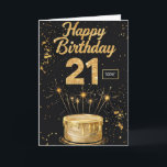 Happy 21st Birthday Kaart<br><div class="desc">Happy 21st Birthday</div>