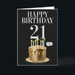 Happy 21st Birthday Kaart<br><div class="desc">Happy 21st Birthday</div>