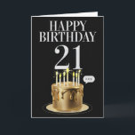 Happy 21st Birthday Kaart<br><div class="desc">Happy 21st Birthday</div>