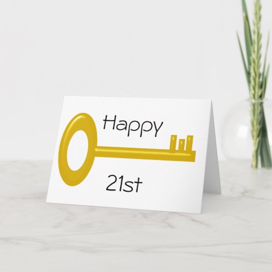 Happy 21st Birthday Kaart (Voorkant)
