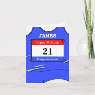 Happy 21st Birthday-kaart voor een runner Kaart