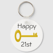 Happy 21st Birthday Keyring Sleutelhanger (Voorkant)