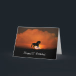Happy 21st Birthday met paarden en zon Kaart<br><div class="desc">Fijne 21ste verjaardag met een mooi galoppend paard en een superleuke boodschap binnenin!</div>