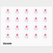 Happy 21st Birthday pink voeg naam monogram regenb Ronde Sticker (Vel)