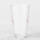 Happy 21st Birthday roze voeg naam monogram modern Glas (Links)