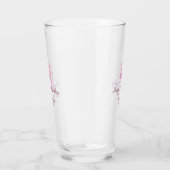 Happy 21st Birthday roze voeg naam monogram modern Glas (Rechts)