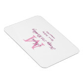 Happy 21st Birthday roze voeg naam monogram modern Magneet (Rechterzijde)