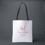 Happy 21st Birthday roze voeg naam monogram modern Tote Bag<br><div class="desc">mooi design</div>