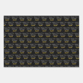 Happy 21st Birthday Script Name Black White Gold Inpakpapier Vel (Voorkant 2)