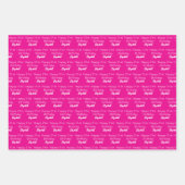 Happy 21st Birthday Script Name Hot Pink and White Inpakpapier Vel (Voorkant)
