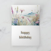 Happy 21st Birthday Wildflowers Happy Birthday Kaart (Binnen)