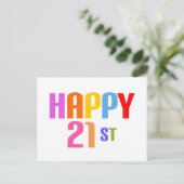 Happy 21st briefkaart (Staand voorkant)