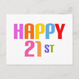 Happy 21st briefkaart