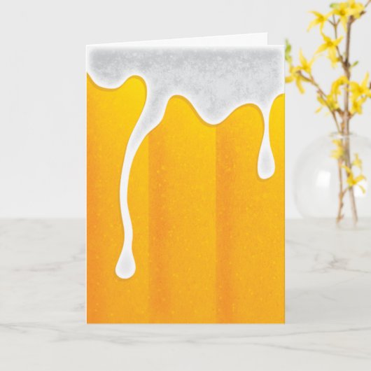 Happy 21st Kaart - Beer Stein (Gele Bloem)