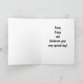 HAPPY 21st=PARTY GENIET VAN UW DAG TE VIEREN Kaart (Binnen)