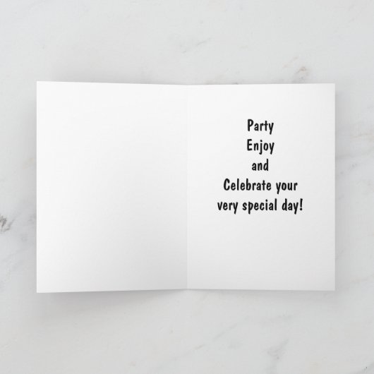 HAPPY 21st=PARTY GENIET VAN UW DAG TE VIEREN Kaart (Binnen)