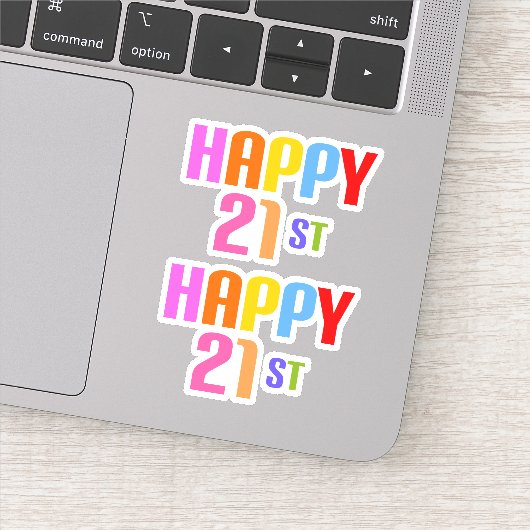 Happy 21st sticker (Detail)