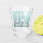 Happy 21st verjaardag Juridisch Drink leeftijd Gli Shot Glas (Achterkant)