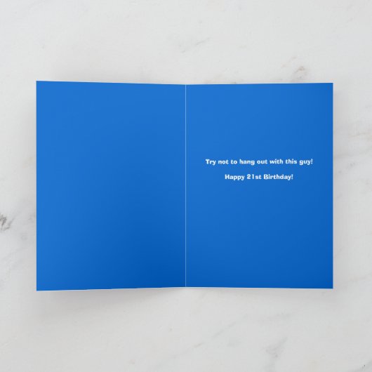 Happy 21st Verjaardag Toilet Potty Humor Feestdagen Kaart (Binnen)