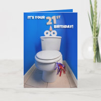 Happy 21st Verjaardag Toilet Potty Humor