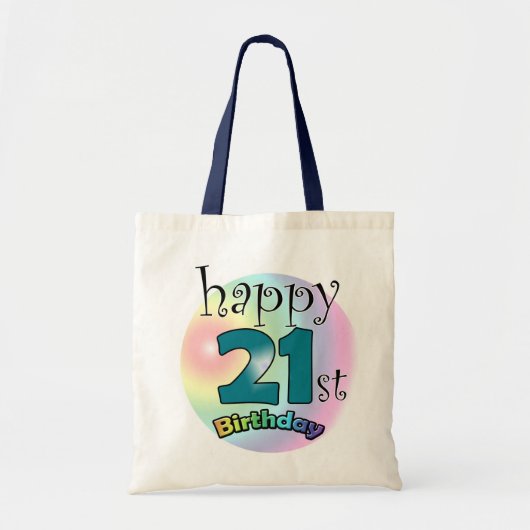 Happy 21th Birthday Tote Bag (Voorkant)