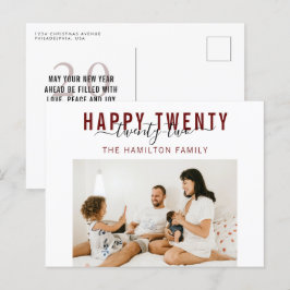 Happy 22 2 Typography Photo Holiday Briefkaart