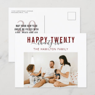 Happy 22 2 Typography Photo Holiday Briefkaart