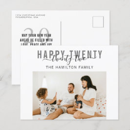 Happy 22 2 Typography Photo Holiday Briefkaart